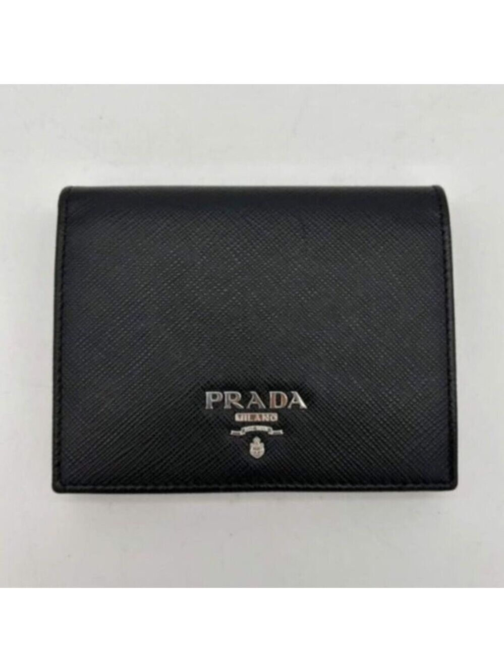 PRADA Black Saffiano Leather Bifold Wallet 175-013025